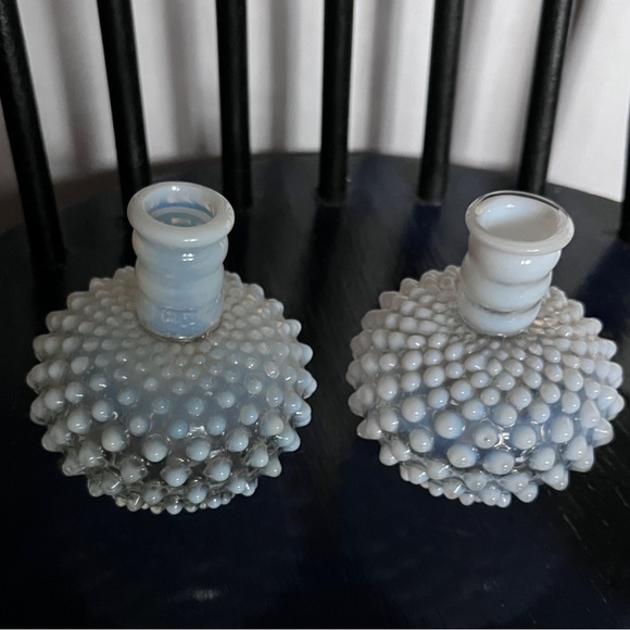 Vintage Fenton for Wrisley French Opalescent Glass Cologne Perfume Bottles - Picture 3 of 5